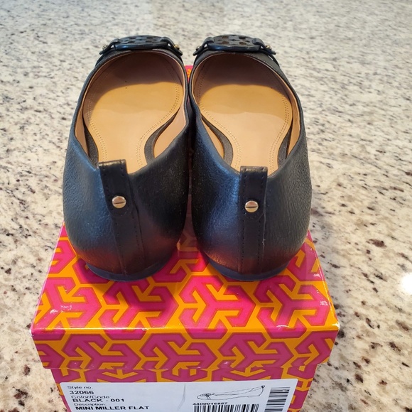 Tory Burch Mini Miller Flat - Black - Size 8 - Picture 6 of 8